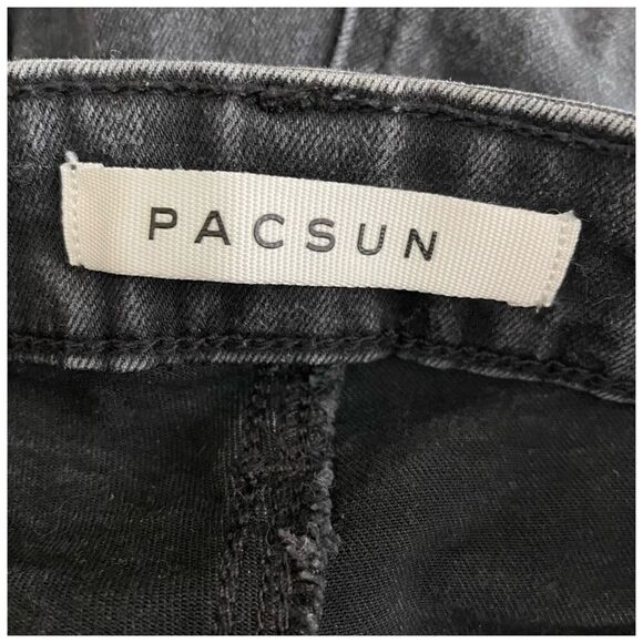 PacSun Men's Jeans Slim Skinny Stretch Mid Rise Black Wash Sz 28x30 - Picture 11 of 13